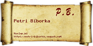 Petri Bíborka névjegykártya