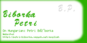 biborka petri business card